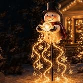2026 New Santa’s Flying Sleigh Gift Cascade–Solar Christmas Garden Light