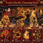 2026 New Santa’s Flying Sleigh Gift Cascade–Solar Christmas Garden Light