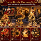 2026 New Santa’s Flying Sleigh Gift Cascade–Solar Christmas Garden Light