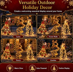 2026 New Santa’s Flying Sleigh Gift Cascade–Solar Christmas Garden Light