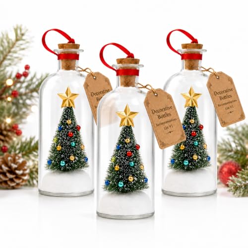 （B2G1 Free）2026 Recordable Christmas Tree Message Bottle Xmas Holiday Keepsake Christmas Props Christmas Ornament Christmas Tree Ornaments