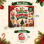 🎄🎁Świąteczny kalendarz adwentowy z mini-gniotkami (Squishies) 2026 – 24-dniowe odliczanie z gniotkami w kształcie pierożków i brokatowymi zabawkami