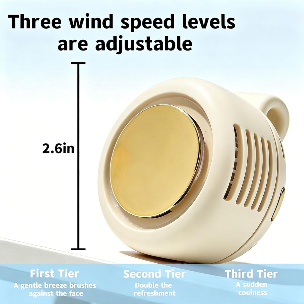 🔥Limited Time Discount｜Clip On Button Mini Bladeless Fan ✨360° Adjustable USB Rechargeable Portable Outdoor Fan