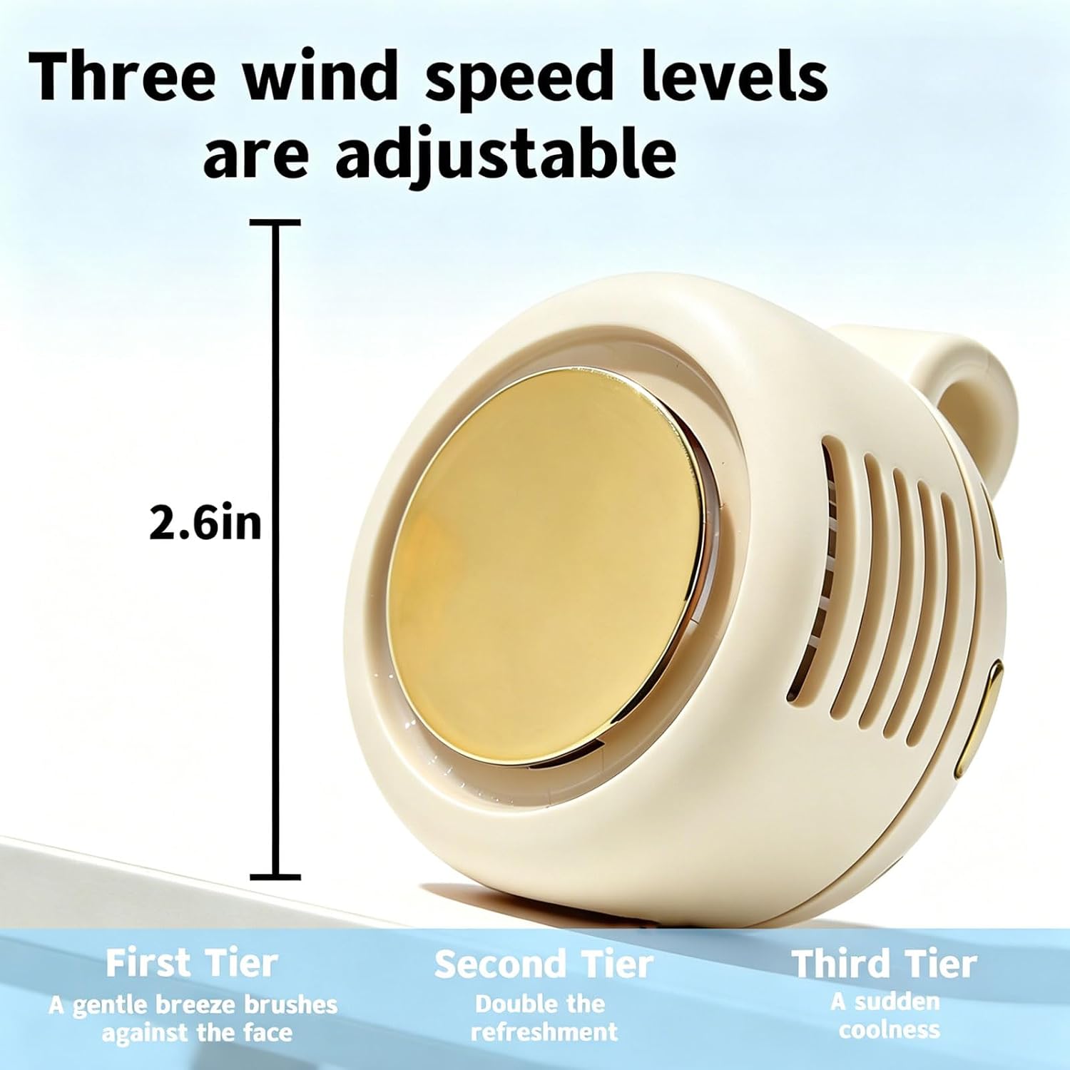 🔥Limited Time Discount｜Clip On Button Mini Bladeless Fan ✨360° Adjustable USB Rechargeable Portable Outdoor Fan