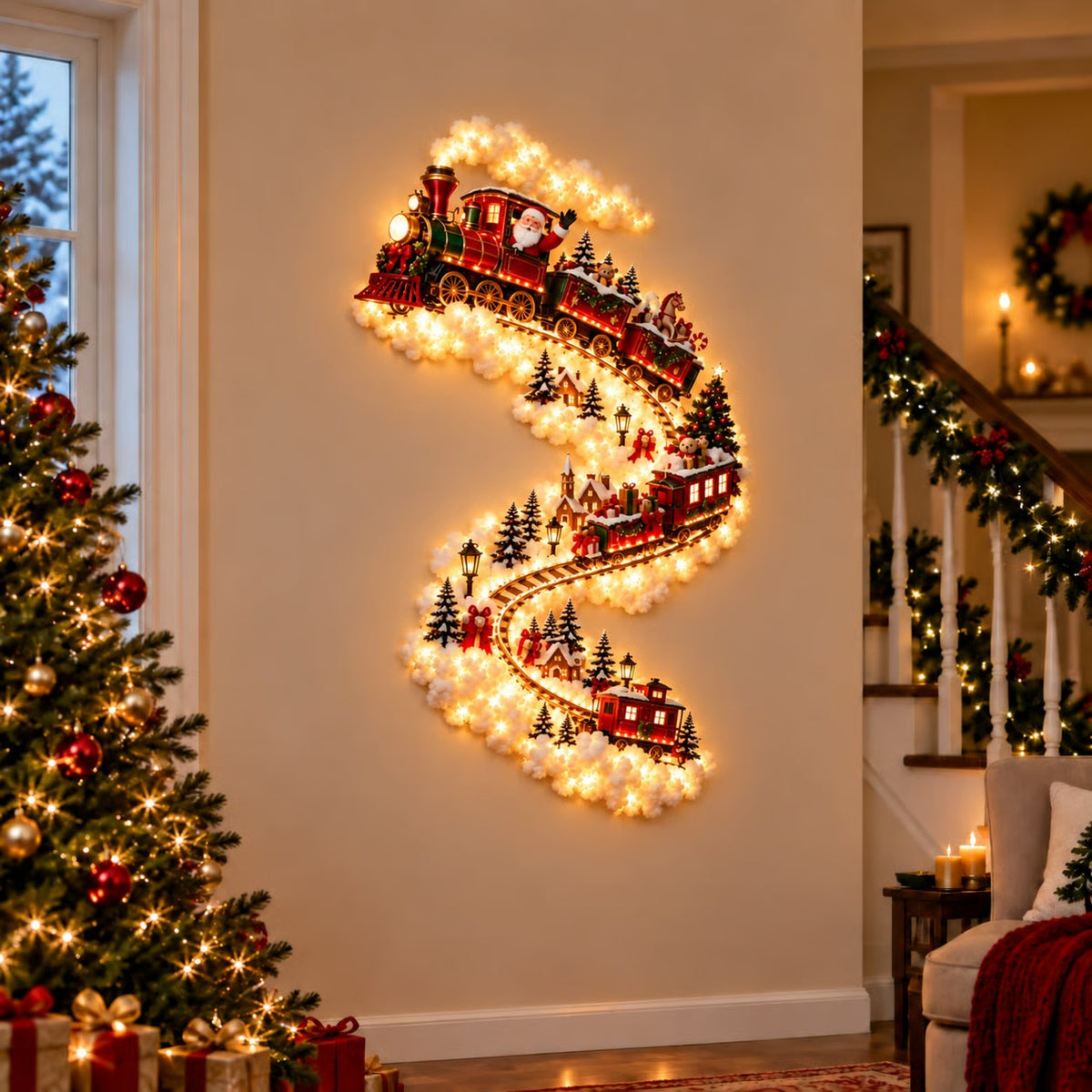 🎅 Christmas Early Discount 59% Off 🎁✨ Christmas Magic Trail Wall Light - A Little Christmas Magic, Right on Your Wall
