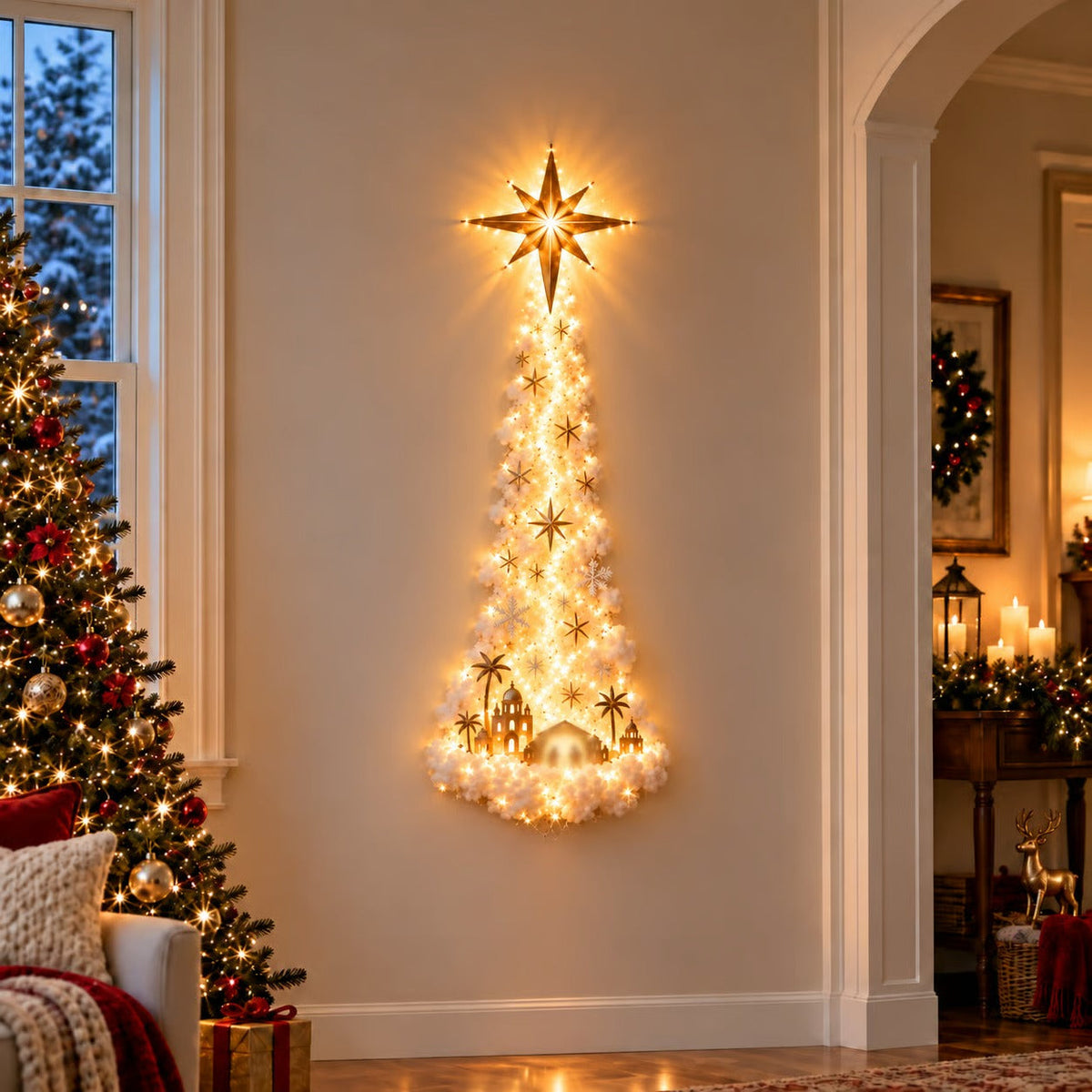 🎅 Christmas Early Discount 59% Off 🎁✨ Christmas Magic Trail Wall Light - A Little Christmas Magic, Right on Your Wall