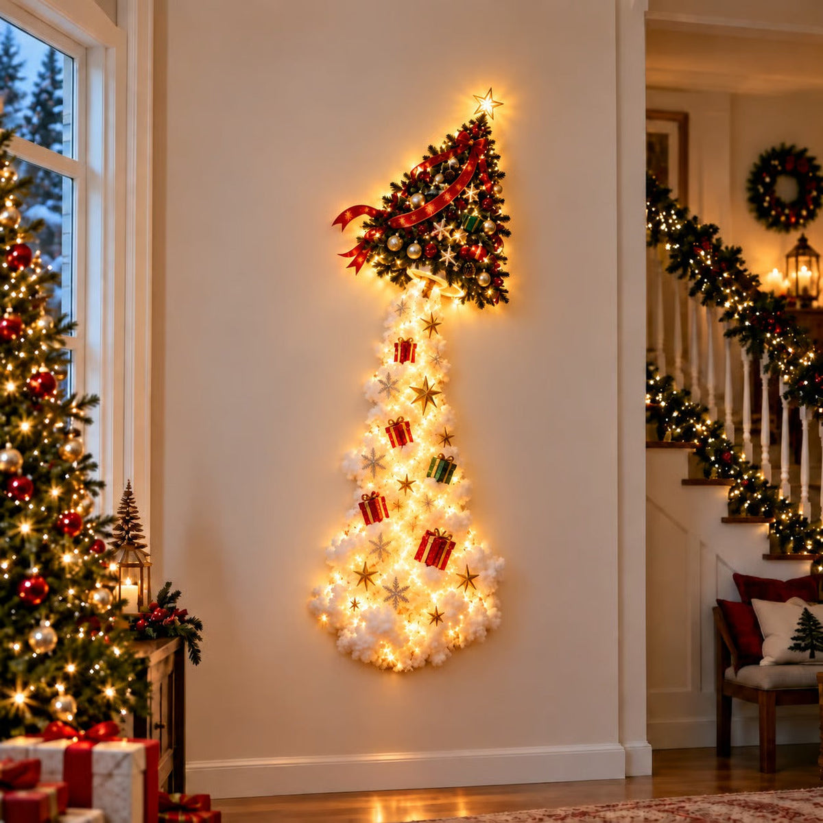 🎅 Christmas Early Discount 59% Off 🎁✨ Christmas Magic Trail Wall Light - A Little Christmas Magic, Right on Your Wall