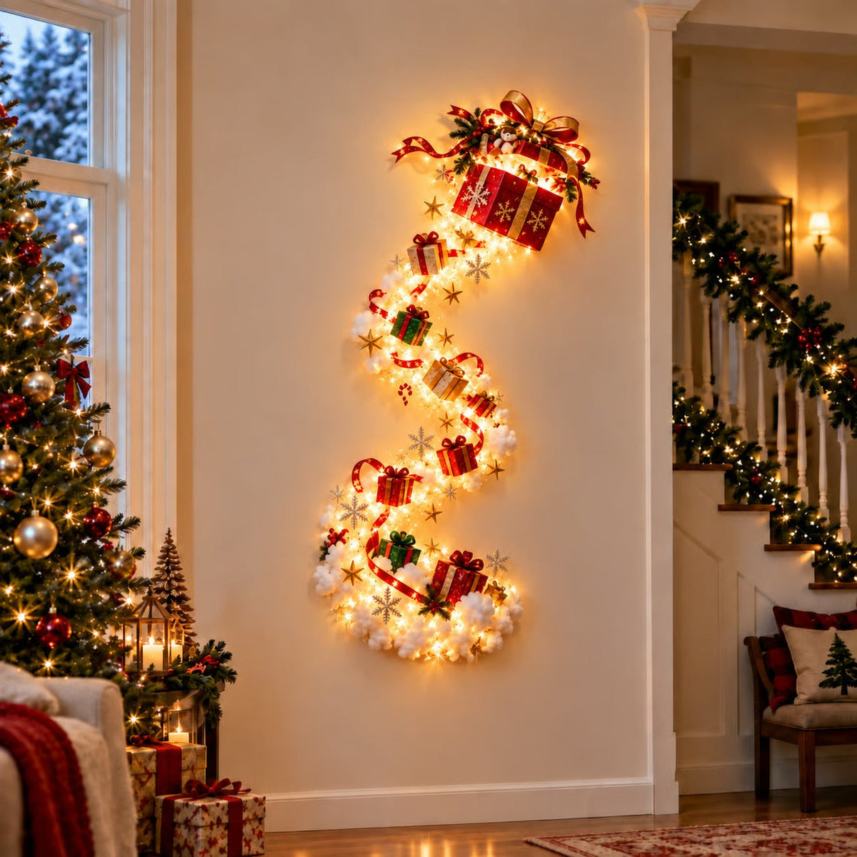 🎅 Christmas Early Discount 59% Off 🎁✨ Christmas Magic Trail Wall Light - A Little Christmas Magic, Right on Your Wall