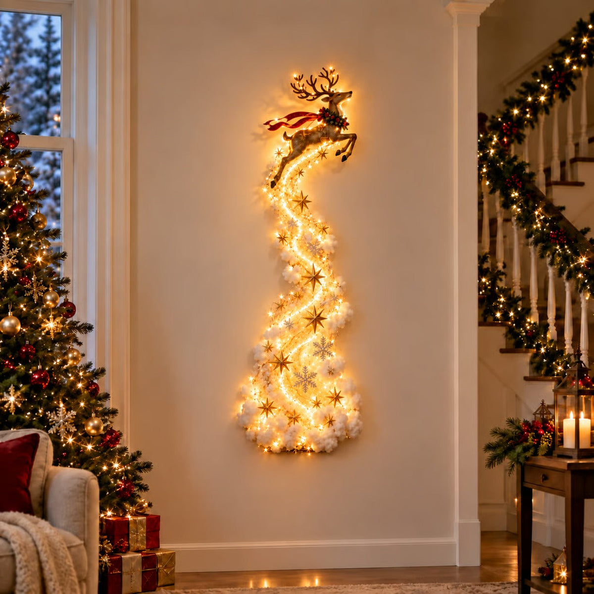 🎅 Christmas Early Discount 59% Off 🎁✨ Christmas Magic Trail Wall Light - A Little Christmas Magic, Right on Your Wall
