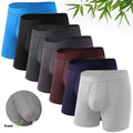 Men's Solid Color Bamboo Fiber Boxer Brief, Breathable Comfy Underwear for Daily Wear, Casual Men's Underwear for All Seasons, Stretchy Underwear, Base Underwear, Everyday Wear Underwear, Underwear Boxers, Underwear Boxers Set