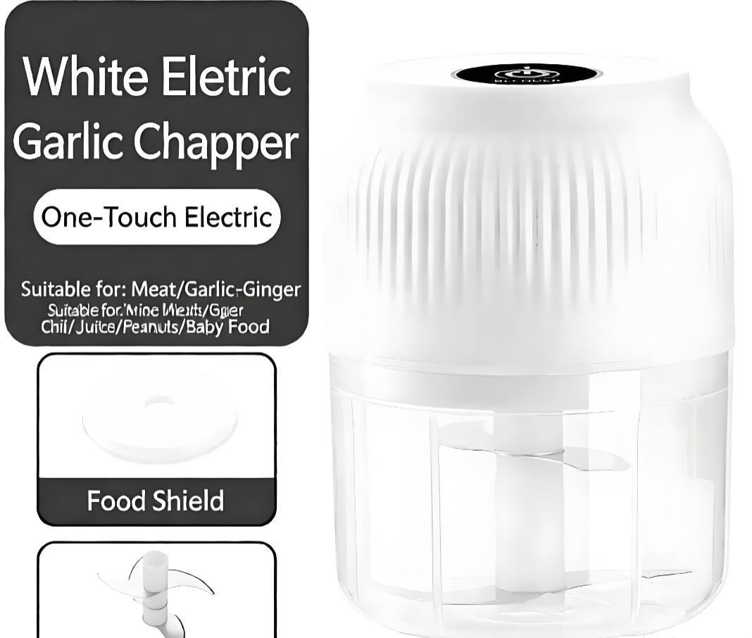 🔥Limited Special Offer｜Wireless Electric Mini Garlic Chopper ✨USB Rechargeable Baby Food Processor Kitchen Vegetable Cutter 🎁Free Random Gift For 2Pcs Order (1 Blue+1 White Only), Gift Randomly Shipped & Not Sold Separately