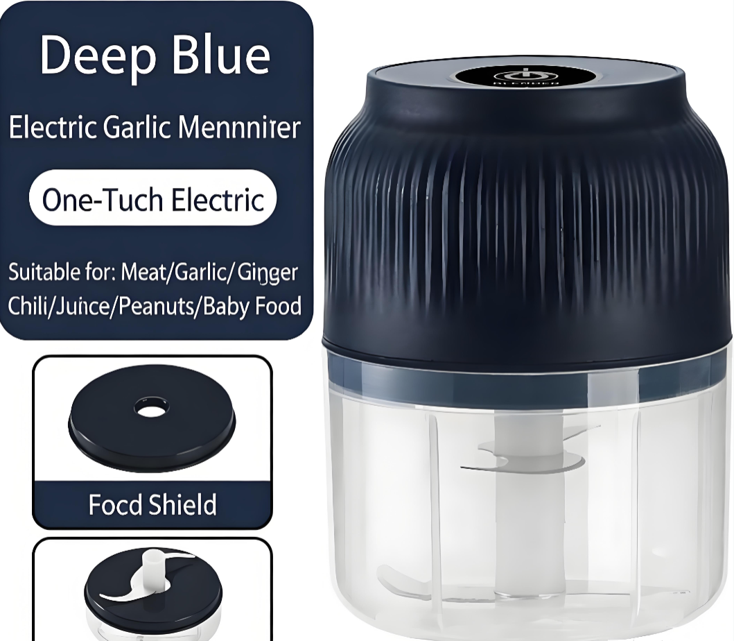 🔥Limited Special Offer｜Wireless Electric Mini Garlic Chopper ✨USB Rechargeable Baby Food Processor Kitchen Vegetable Cutter 🎁Free Random Gift For 2Pcs Order (1 Blue+1 White Only), Gift Randomly Shipped & Not Sold Separately