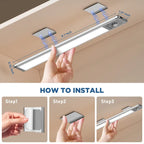 ✨Under Cabinet Lights,Motion Sensor Night Light Indoor,1500mAh USB Rechargeable Light,Magnetic Installation Dimmable Lights for Kitchen,Wardrobe,Pantry, Closet,Bathroom,Stairs,Sink Cabinet,Garage