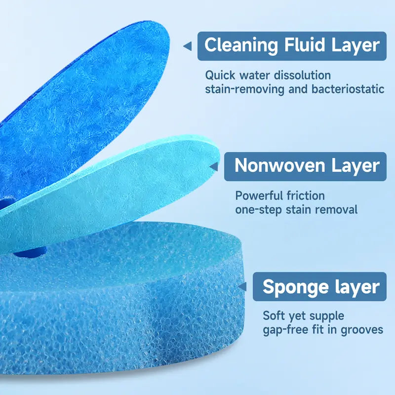 💥Exclusive Limited Deal｜Wall Mount Disposable Toilet Brush Set ✧Built-in Detergent No-Touch Disposable Scrubber