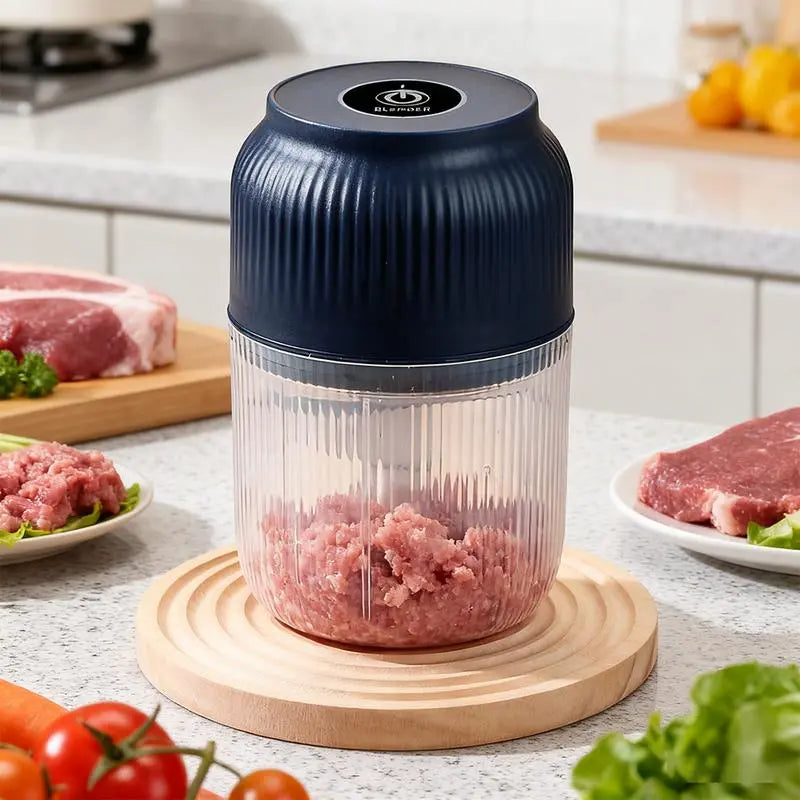 🔥Limited Special Offer｜Wireless Electric Mini Garlic Chopper ✨USB Rechargeable Baby Food Processor Kitchen Vegetable Cutter 🎁Free Random Gift For 2Pcs Order (1 Blue+1 White Only), Gift Randomly Shipped & Not Sold Separately