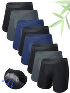 Men's Solid Color Bamboo Fiber Boxer Brief, Breathable Comfy Underwear for Daily Wear, Casual Men's Underwear for All Seasons, Stretchy Underwear, Base Underwear, Everyday Wear Underwear, Underwear Boxers, Underwear Boxers Set