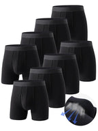 Men's Solid Color Bamboo Fiber Boxer Brief, Breathable Comfy Underwear for Daily Wear, Casual Men's Underwear for All Seasons, Stretchy Underwear, Base Underwear, Everyday Wear Underwear, Underwear Boxers, Underwear Boxers Set